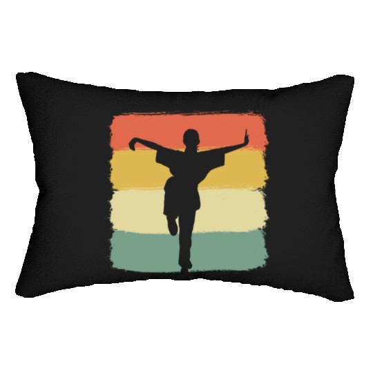 Kung Fu Fighting Martial Artist Lumbar Pillows