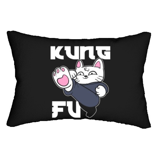 Kung Fu Cat Cat Mom Lumbar Pillows