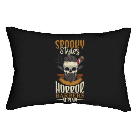 Horror Barber Spooky Hairdresser Hairstylist Hair Lumbar Pillows