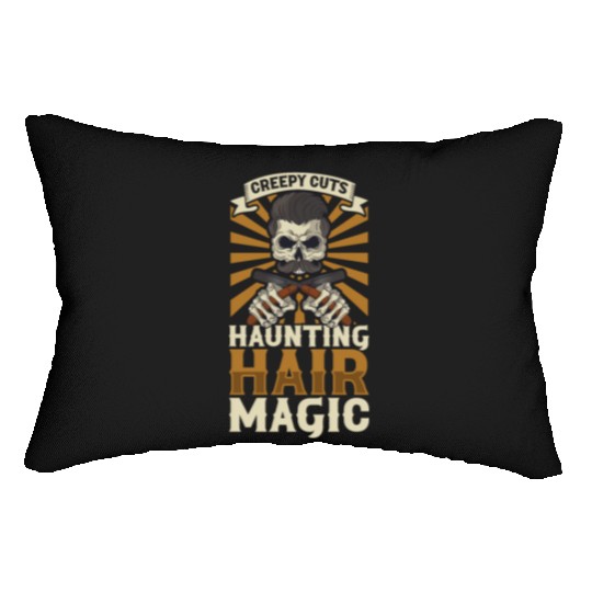 Horror Barber Spooky Hairdresser Hairstylist Hair Lumbar Pillows