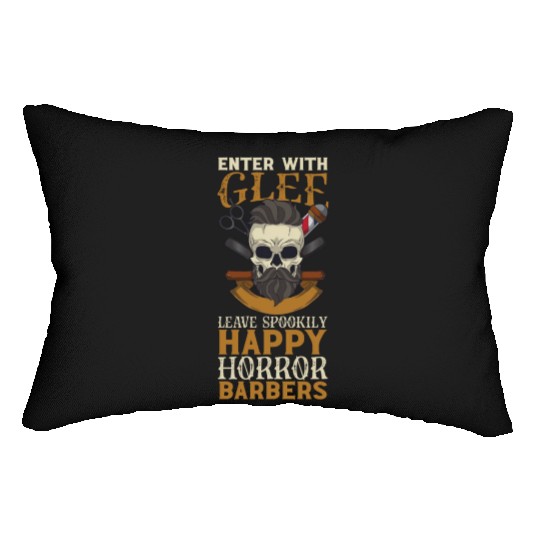 Horror Barber Spooky Hairdresser Hairstylist Hair Lumbar Pillows