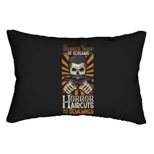 Horror Barber Spooky Hairdresser Hairstylist Hair Lumbar Pillows