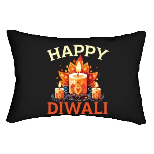 Happy Diwali Diwali Festival Indian Hindu Hinduism Lumbar Pillows
