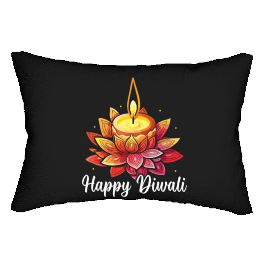 Happy Diwali Diwali Festival Indian Hindu Hinduism Lumbar Pillows
