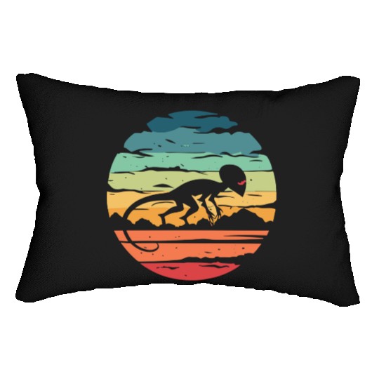 Alien sunset Lumbar Pillows