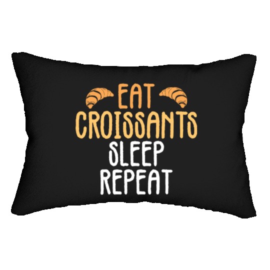 Croissant Love Joke Bakery Bread Pastry Patisserie Lumbar Pillows