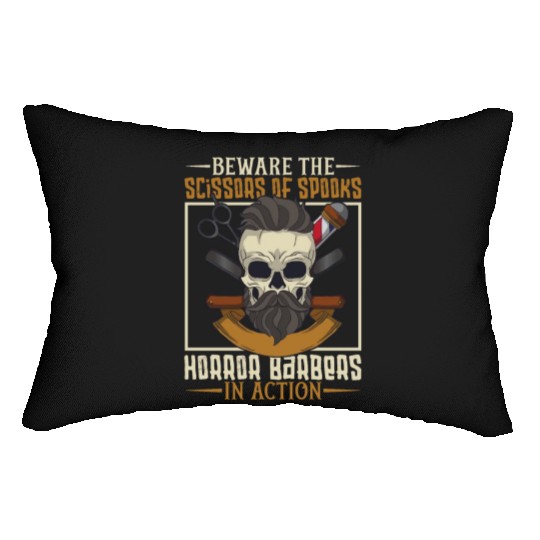 Horror Barber Spooky Hairdresser Hairstylist Hair Lumbar Pillows