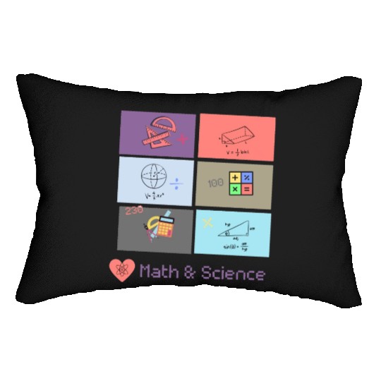 I love math and science Lumbar Pillows