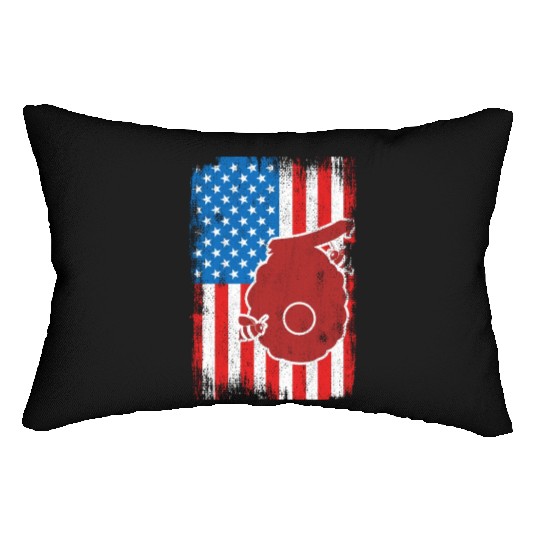 Patriotic US Beekeeper Lumbar Pillows