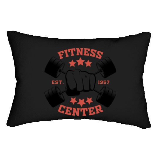 FITNESS CENTER, GYM FITNESS WORKOUT EXERCISE FUNNY Lumbar Pillows