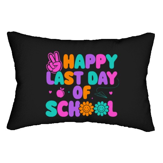 Happy Last Day Of School Teacher Summer Vacation Lumbar Pillows