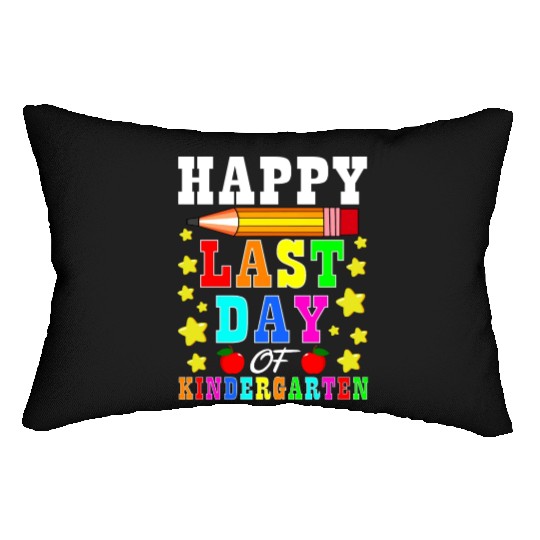 Happy Last Day Of Kindergarten Graduation Teacher Lumbar Pillows