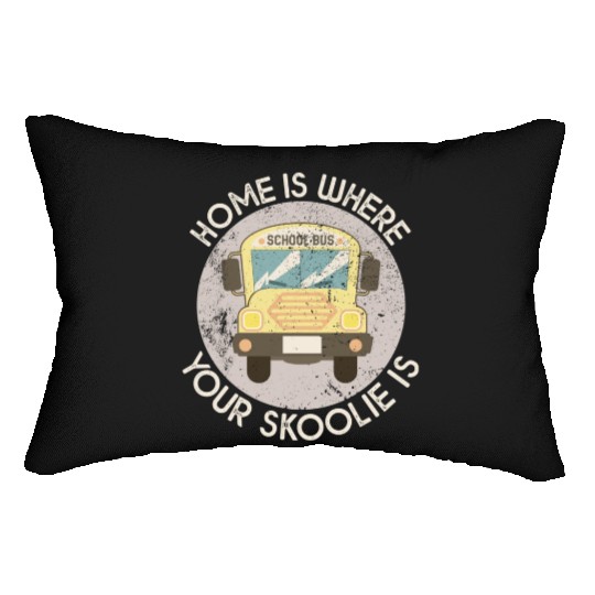 School Bus Conversion Design For A Skoolie Lover Lumbar Pillows