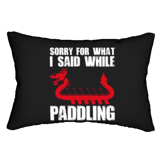 Funny Dragon Boat Racing Paddle Lumbar Pillows