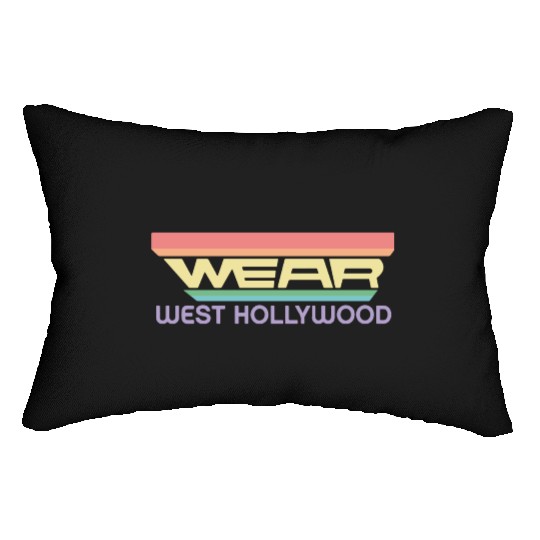 Wear West Hollywood Apparel with Vintage Rainbow Lumbar Pillows