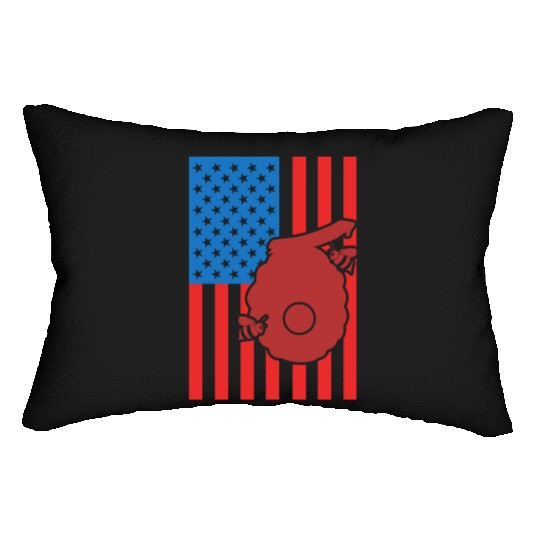 Beekeeping US Flag Lumbar Pillows