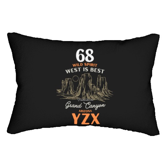 Grand canyon Arizonna, west is best Lumbar Pillows
