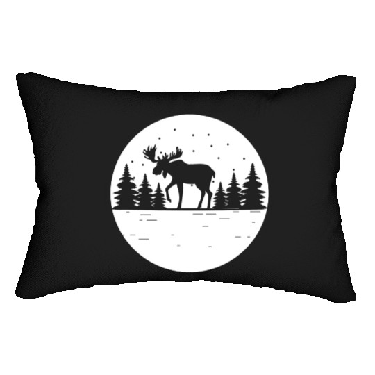 Moose Forest Deer Elk Canada Nature Wilderness Lumbar Pillows