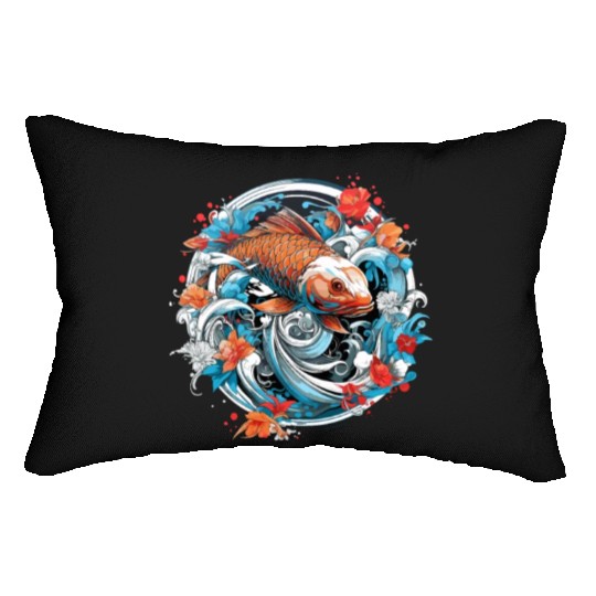 Koi Fish Koi Carp Japanese Koi Garden-Pond Koi Lumbar Pillows