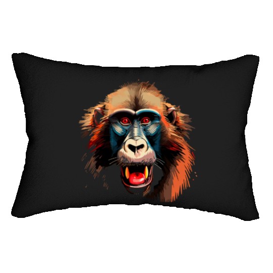 Baboon Monkey Lover Wildlife Animal Zookeeper Lumbar Pillows