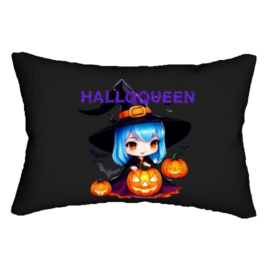 Hallo Light Blue Witch Lumbar Pillows
