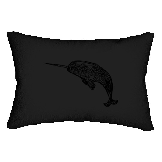 Narwhal Swirl Lumbar Pillows