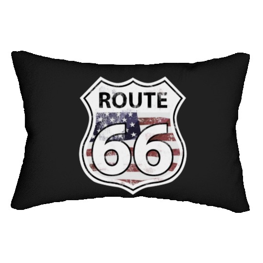 Route 66 - American Flag Lumbar Pillows
