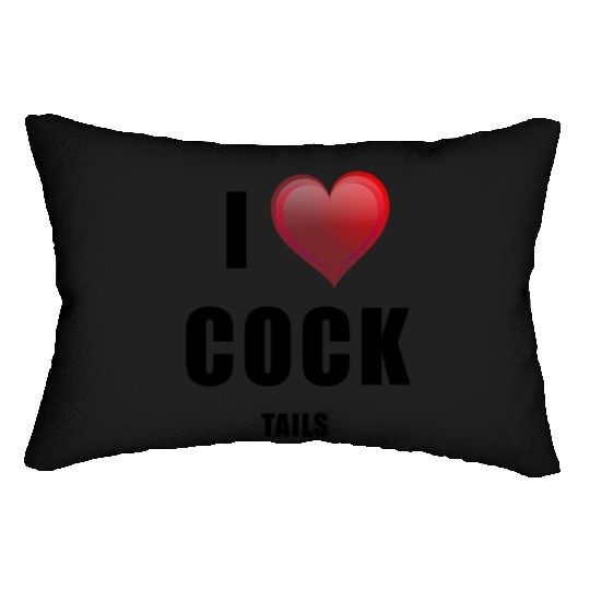 i love cock - tails Lumbar Pillows