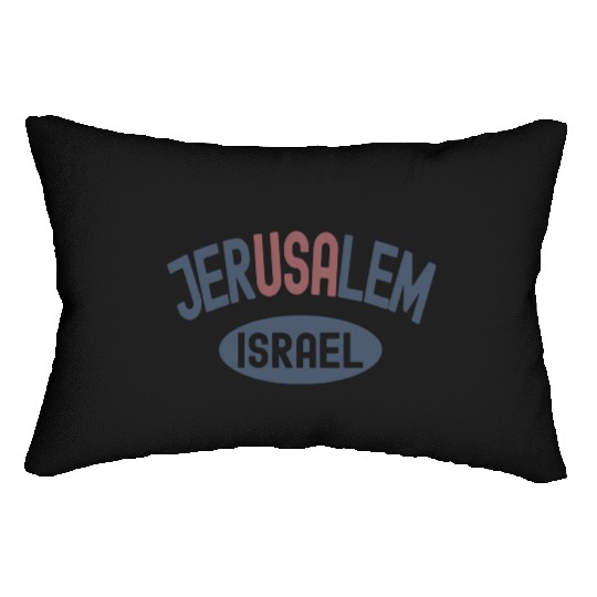 Usa Jerusalem Israel Lumbar Pillows
