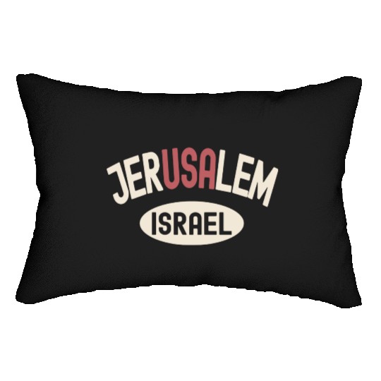 Usa Jerusalem Israel Lumbar Pillows