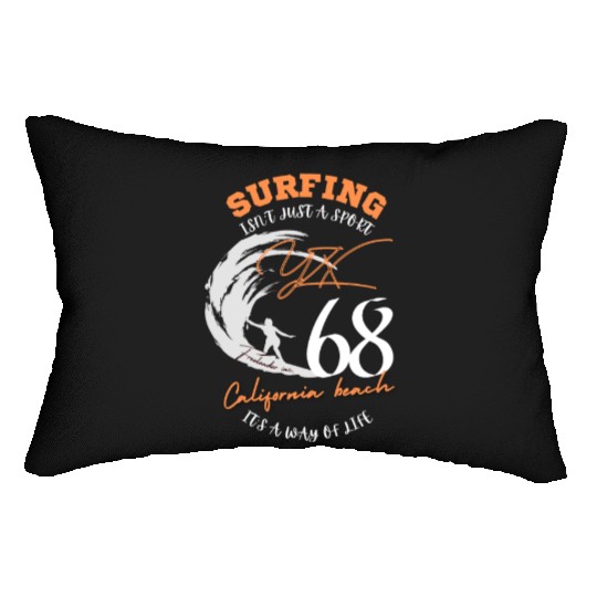Surfing, it's a way of life Lumbar Pillows