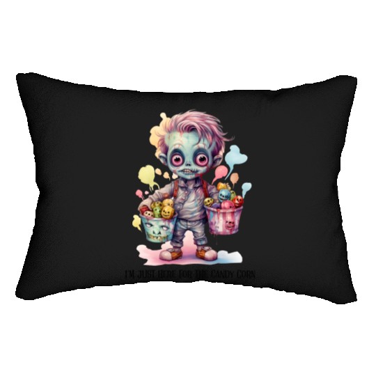 I m Just Here For The Candy Corn Lumbar Pillows