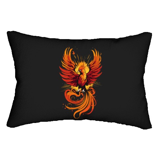 Phoenix bird - Ancient Greek Mythology Lumbar Pillows