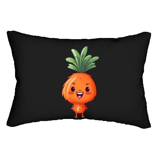 Kawaii Carrot: Cute Vegetable Pal Lumbar Pillows