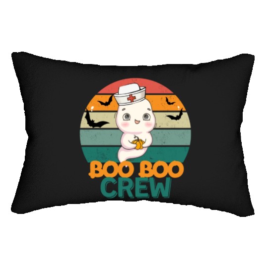 Boo Boo Crew Ghost Halloween Paramedic Nurse Ghost Lumbar Pillows
