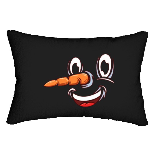 Snowman Face Lumbar Pillows