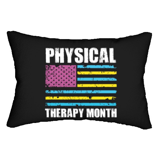 USA Flag PT PTA Physical Therapy Gift Physical Lumbar Pillows