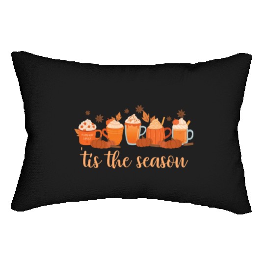 Tis The Season Pumpkin Spice Fall Autumn Season Lumbar Pillows