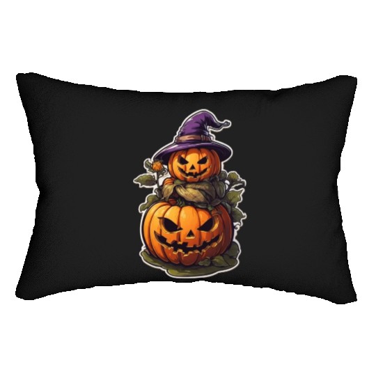 Happy Halloween Pumpkins 18 Lumbar Pillows