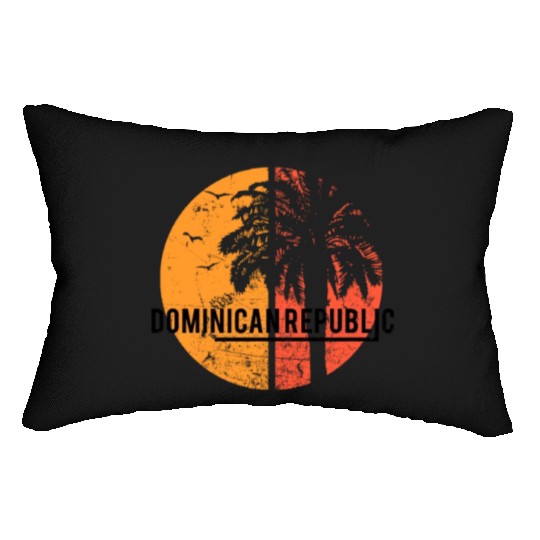 Artistic Dominican Republic Cool Palm Tree Lumbar Pillows