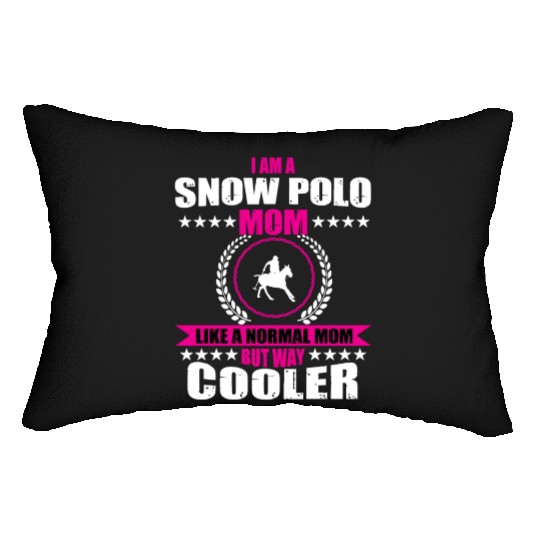 Snow Polo Mom Saying Women Lumbar Pillows