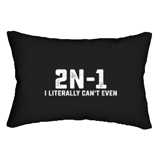 2n-1 I Literally Can't Even Math Teacher Lumbar Pillows