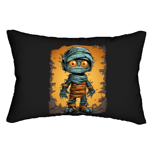 Halloween Spooky Cartoon Mummy Lumbar Pillows