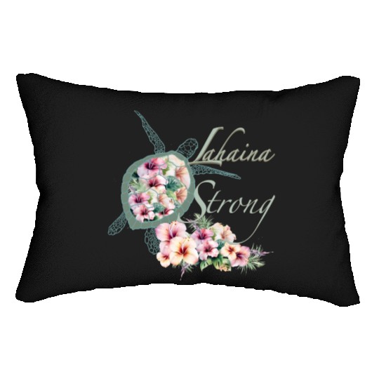 Lahaina Strong: Hibiscus and Sea Turtle Lumbar Pillows