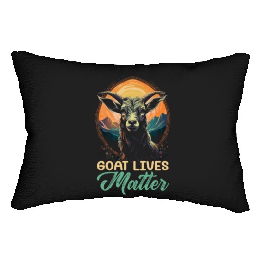 Goat Lover Kid Ranch Wool Farm Animal Farming Lumbar Pillows
