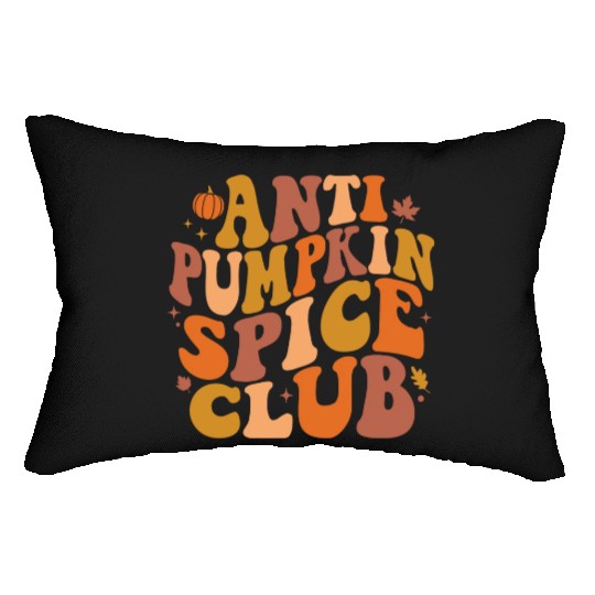 Anti Pumpkin Spice Club Retro Fall Lumbar Pillows
