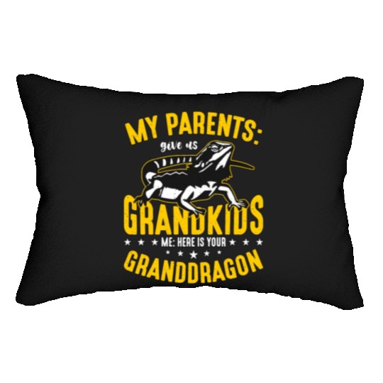 Bearded Dragon My Parents Give Us Grandkids Lizard Lumbar Pillows