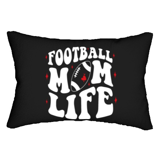 Livin That Football Mom Life Game Day Cheer Mom Lumbar Pillows