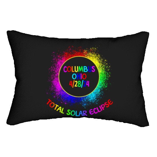 Total Solar Eclipse Columbus Ohio 4/28/24 Kids Lumbar Pillows