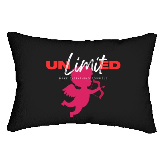 White Red Simple Typography Lumbar Pillows 3